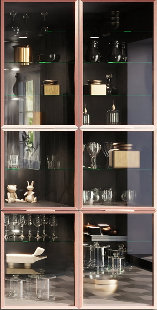 Porte vitrée ITALIA - cadre cuivre