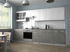 Kit 3m20 – meubles bas et hauts en coloris différents (PAMELA)