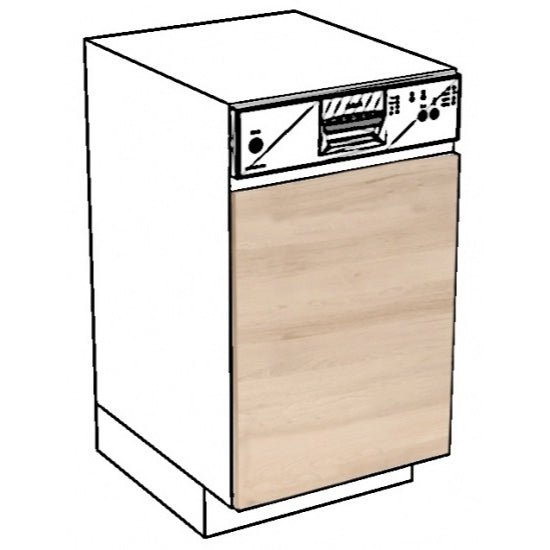 Porte lave vaisselle semi-encastrable 45cm