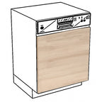 Porte lave vaisselle semi-encastrable 60 cm