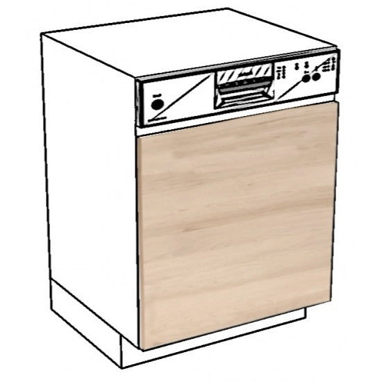 Porte lave vaisselle semi-encastrable 60 cm